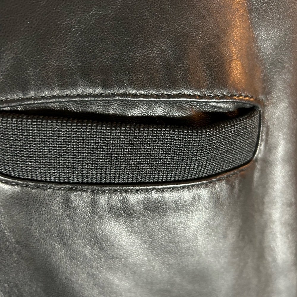 Knoles & Carter Italian lamp skin leather bomber jacket  removable inner liner - Picture 3 of 15